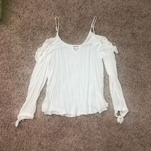 White Cold Shoulder Shirt